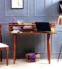 Woodsworth Palencia Sheesham Wood Study & Laptop Table in Provincial Teak Finish