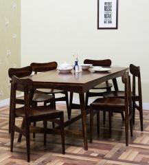 Woodsworth Paloma Six Seater Dining Set in Provincial Teak Finish