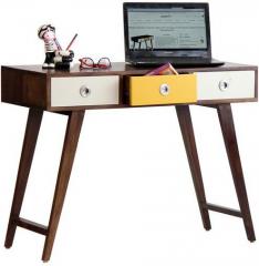 Woodsworth Paloma Study & Laptop Table with Drawers in Provincial Teak Finish