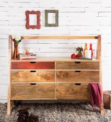 Woodsworth Palouse Chest of Six Drawers in Natural Mango Wood Finish