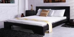 Woodsworth Panama City Solid Wood Queen Size Bed in Espresso Walnut Finish