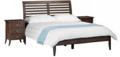 Woodsworth Pembroke King Size Bed with Two Bedside Tables in Espresso Walnut Finish