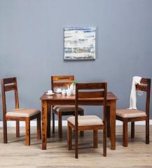 Woodsworth Quito Four Seater Dining Set in Honey Oak Finish