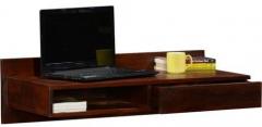 Woodsworth Quito Solid Wood Wall Mount Study cum Laptop Table in Honey Oak Finish