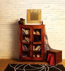 Woodsworth Quito Varnished Low Book Case in Honey Oak Finish