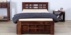 Woodsworth Raliegh Single Bed with Storage in Provincial Teak Finish