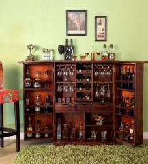 Woodsworth Reno Bar Cabinet in Provincial Teak Finish