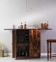 Woodsworth Reno Large Bar Cabinet in Provincial Teak Finish