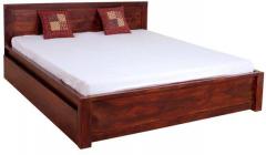 Woodsworth Robinson King Sized Bed with storage in Colonial Maple Finish