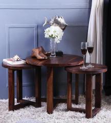 Woodsworth Rosendale Set of Tables in Provincial Teak Finish