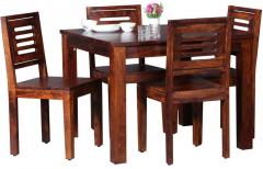 Woodsworth San Juan Premium Acacia Wood Four Seater Dining Set in Honey Oak Finish