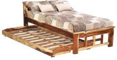 Woodsworth Santa Cruz Extendable Solid Wood Single Bed in Natural Sheesham Finish