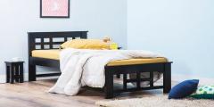 Woodsworth Santa Cruz Single Bed in Espresso Walnut Finish