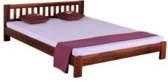 Woodsworth Santa Cruz Solid Wood King Size Bed in Honey Oak Finish