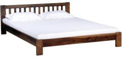 Woodsworth Santa Cruz Solid Wood Queen Size Bed in Provincial Teak Finish