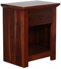 Woodsworth Sao Luis Solid Wood Bed Side Table in Colonial Maple Finish