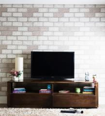 Woodsworth Savannah Solid Wood Entertainment Unit in Provincial Teak Finish