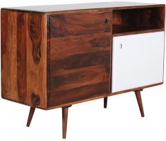 Woodsworth Somerville Solid Wood Entertainment Unit in Dual Tone Finish