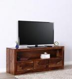 Woodsworth Stanwood Entertainment Unit In Warm Walnut Finish