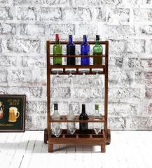 Woodsworth Stockton Bar Trolley in Provincial Teak Finish