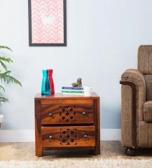 Woodsworth Tacoma Bed Side Table in Honey Oak Finish