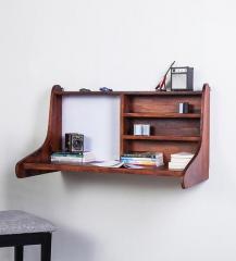 Woodsworth Tacoma Wall Mounted Study & Laptop Table in Honey Oak Finish