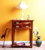 Woodsworth Tampa Console Table In Honey Oak Finish