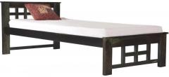 Woodsworth Tijuana Solid Wood Single Bed in Dark Green Oak Finish