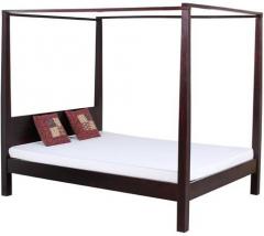 Woodsworth Valencia Poster Solid Wood Queen Size Bed in Passion Mahogany Finish