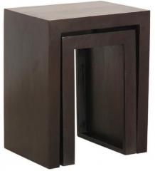 Woodsworth Valencia Solid Wood Set of Tables in Espresso Walnut Finish