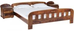 Woodsworth Victoria King Size Bed with two bedside table in Provincial Teak Finish