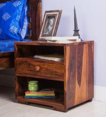 Woodsworth Winona Bed Side Table in Honey Oak Finish