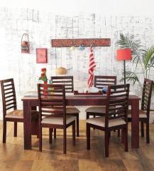 Woodsworth Winona Six Seater Dining Set in Passion Mahogany Finish