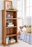 Woodtrend Solid Sheesham Wood Book Shelf | Book Shelves Open Bookcase Multiple Shelf Solid Wood Open Book Shelf