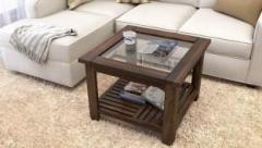 Woodtrend Solid Wood Coffee Table With Glass Top Home Office Hallway Furniture Solid Wood Coffee Table