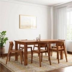 Woodware Sheesham Wood 6 Seater Dining Table Set with Chairs|Dinner Set for Home Solid Wood 6 Seater Dining Set