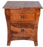 Woodware Sheesham Wood Bedside Table For Bedroom End Table For Living Room Night Stand 2 Drawer Storage Tables Furniture For Home Solid Wood Bedside Table