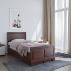 Wopno Furniture Pure Sheesham Wooden Bed Single Size Solid Wood Single Size Bed for Bedroom Solid Wood Single Drawer Bed