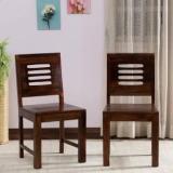 Wopno Furniture Pure Sheesham Wooden dining Chair Only|2 Chair For Dining Room / Study Room Solid Wood Dining Chair