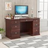 Wopno Furniture Sheesham Wooden Study Table & Desk with Drawer for Home and Office Solid Wood Study Table