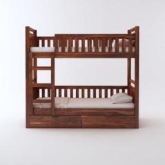 Worldwood Bunk Bed with 2 Drawer Storage Wooden Double Bed Solid Wood Bunk Bed