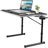 Wow Craft Laptop table with Cup Holder | Adjustable Height and Angels | Engineered Wood Multipurpose Table