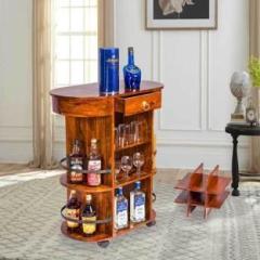 Wudniture Furniture Solid Sheesham Wood Bar Cabinet | Solid Wood Bar Cabinet