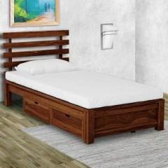 Wudniture Solid Sheesham Wood Single Bed Without Mattress For Bedroom/ Kids Room/ Hotel | Solid Wood Single Bed