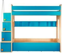 Yipi Flexi Bunk Bed With 6 ft Sofa Cumbed and Hydraulic storage in Sky blue by Yipi Engineered Wood Bunk Bed