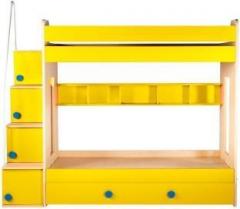 Yipi Flexi Bunk Bed With Bottom Bed & Trundle bed In Orange by Yipi Engineered Wood Bunk Bed