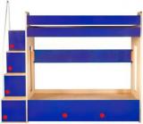 Yipi Flexi Bunk Bed With Bottom Bed & Trundle Bed In Sky Blue By Yipi Engineered Wood Bunk Bed