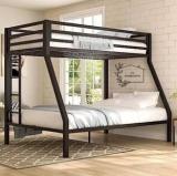 Z H Handicrafts Twin Over Full Bunk Bed Frame with Ladder, Metal Bed Frame Metal Bunk Bed