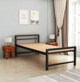 Ziaula Premium Metal Bed Iron Bed with Attached MDF Board Metal Single Bed