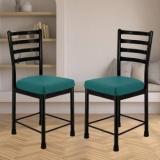 Zidle Domino Dining Chair Premium Rexine Seat Metal Legswith Extra Support Foam Dining Chair